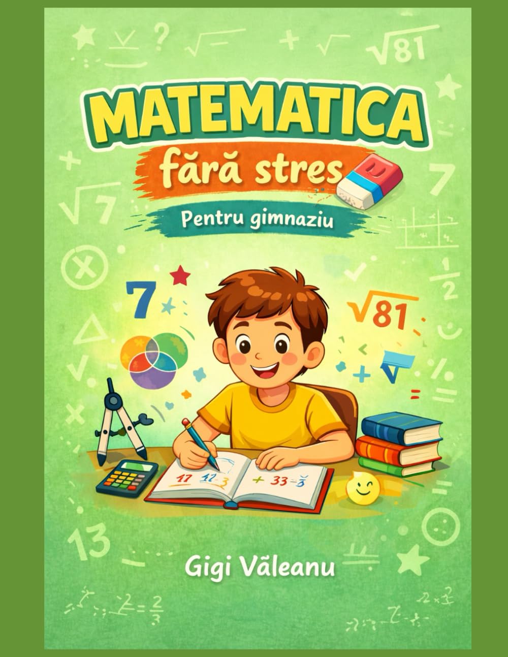 Matematică fără stres - pentru gimnaziu (in română): Tot ce ai nevoie despre numere, puteri și fracții – fără stres!