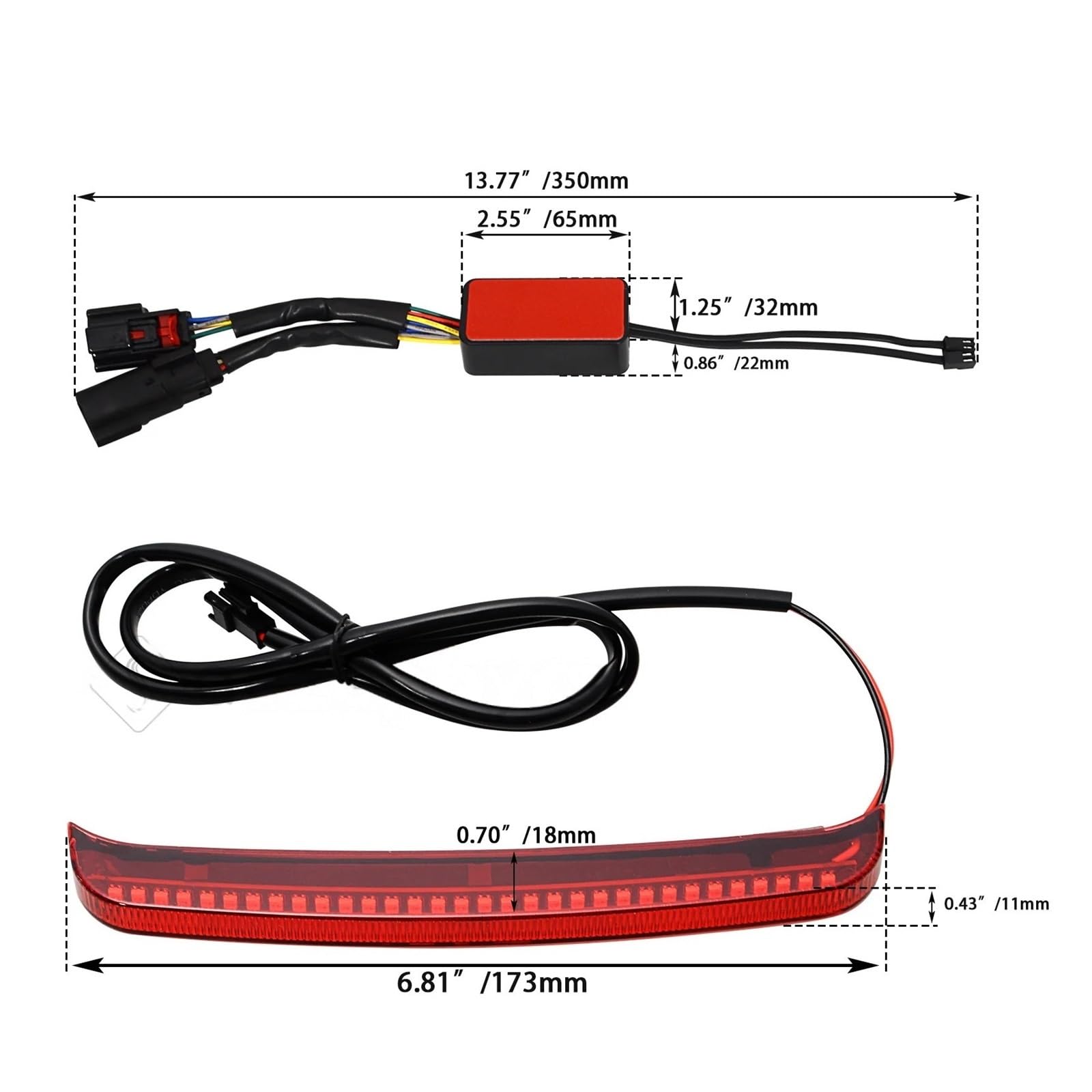 Luci di segnalazione a LED per borse laterali per moto marcia/freno/frecce per Har&ley Touring CVO Street Glide Road King Electra Glide 2014-2023 Fanales Posteriore