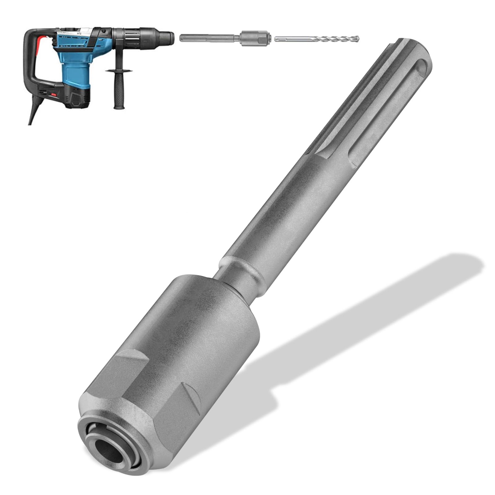 Max to Plus SDS Adapter,40 Chrome Steel Hammer Drill Adaptor, Adapter Bit for Rotary Hammers Connection,Drill Converter Shank Quick Tool,Silver