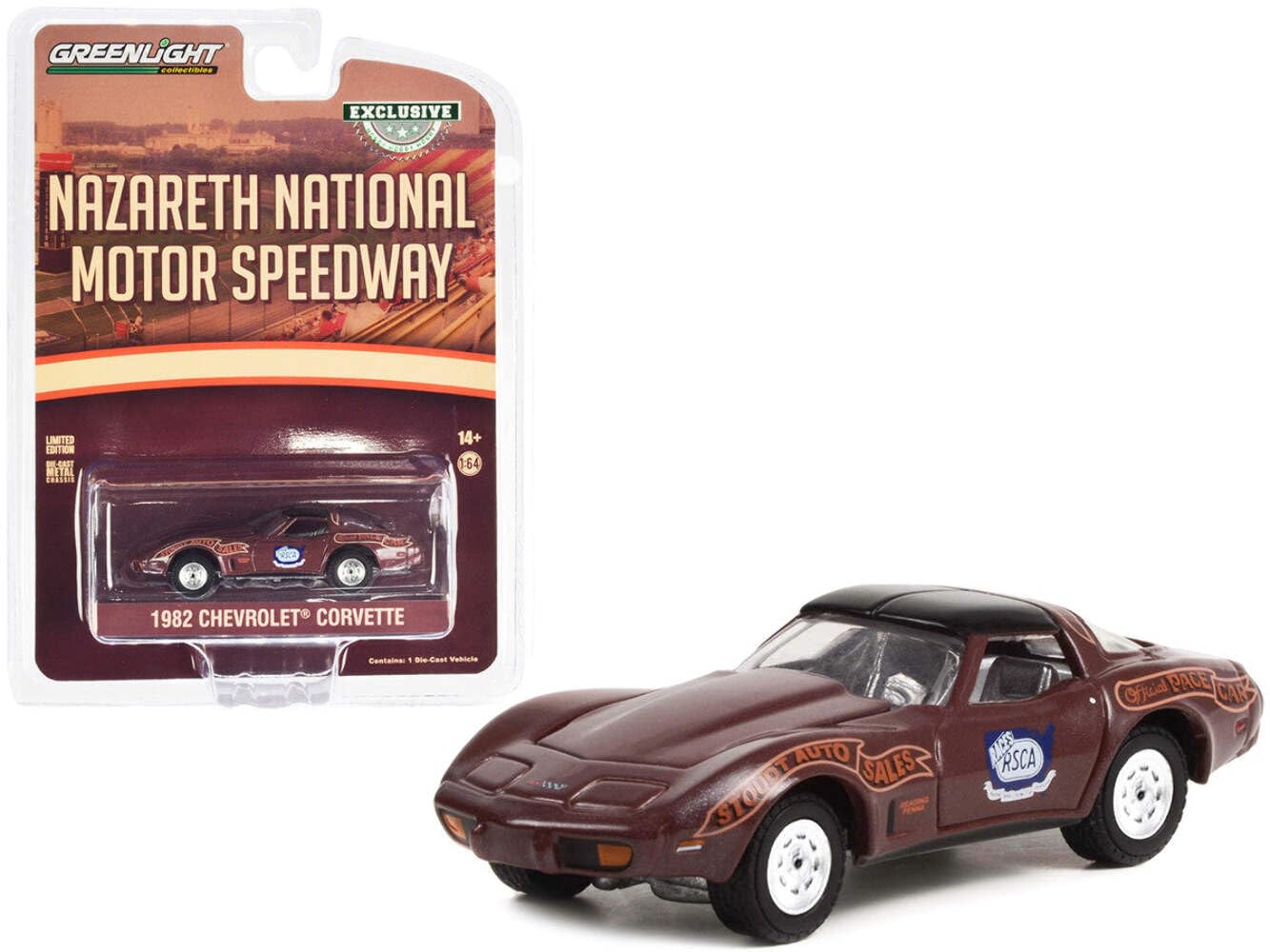 Greenlight 1/64 1982 Chevrolet Corvette, Nazareth PA National Motor Speedway Pace Car 30348