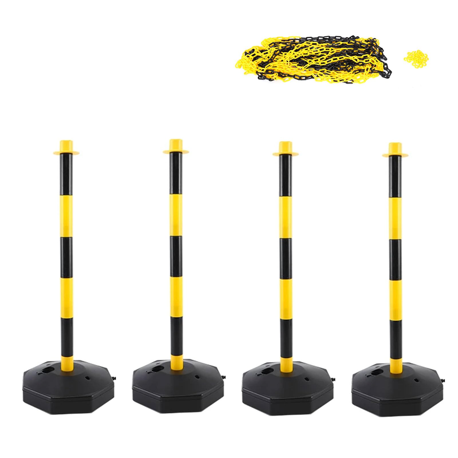Cônes de signalisation 86 cm avec chaîne pour sécuriser un événement public