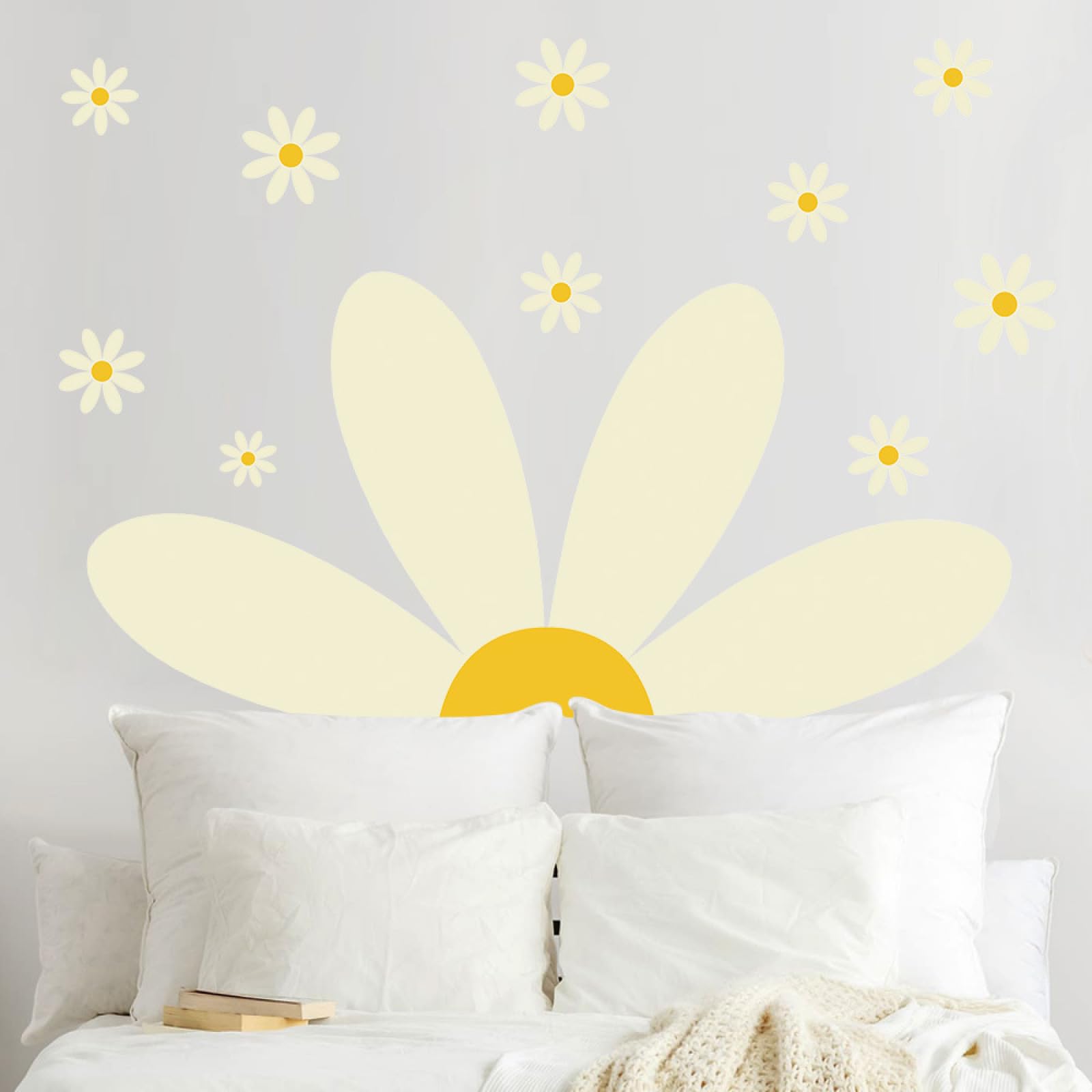 Sticker mural décor floral pour relooker un carrelage ou mur usé