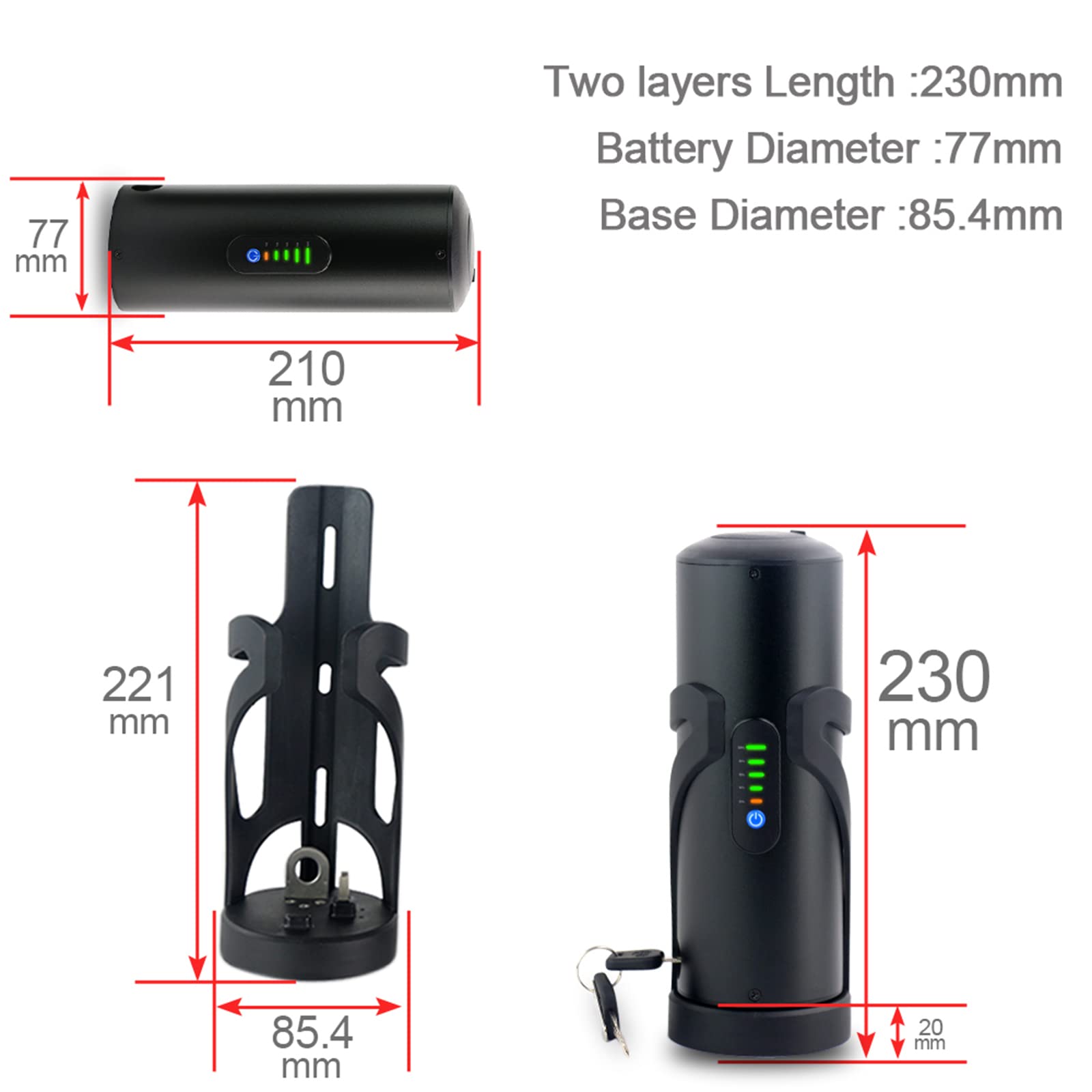 (2-5 Days Delivery 36V Ebike Akku Mini Flasche Elektrischer Akku - 500W 350W 250W 200W Sanyo Cell 18650 Lithiumbatterie für Bafang Mid Drive und andere Bike Conversion Wheel Kits