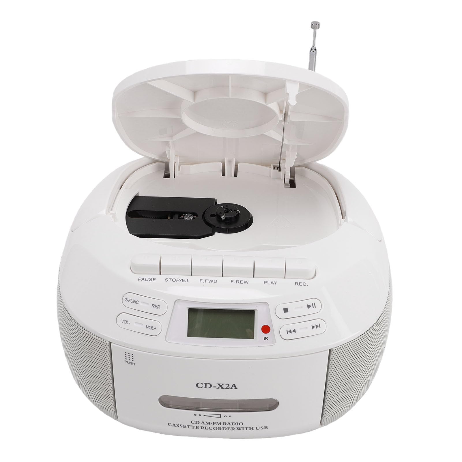 Sxhlseller Przenośny Odtwarzacz Kasetowy CD z Bluetooth, AM FM, USB i AUX (wtyczka UE)
