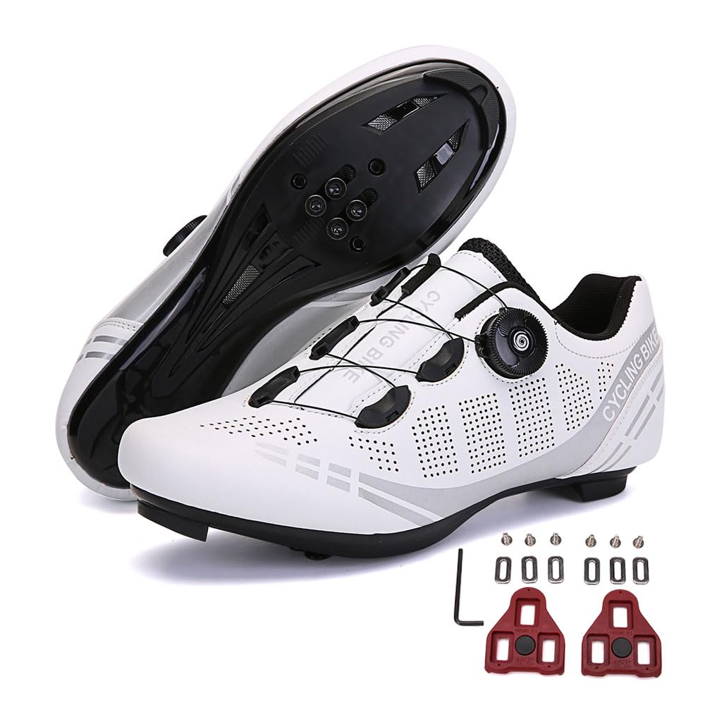 Scarpe Ciclismo Unisex Scarpe Ciclismo Strada con Blocco Pedale Scarpe MTB Uomo & Donna, Traspiranti Scarpe da Equitazione Scarpe MTB Road SPD Scarpe da Ciclismo da Bici 36-47 EU