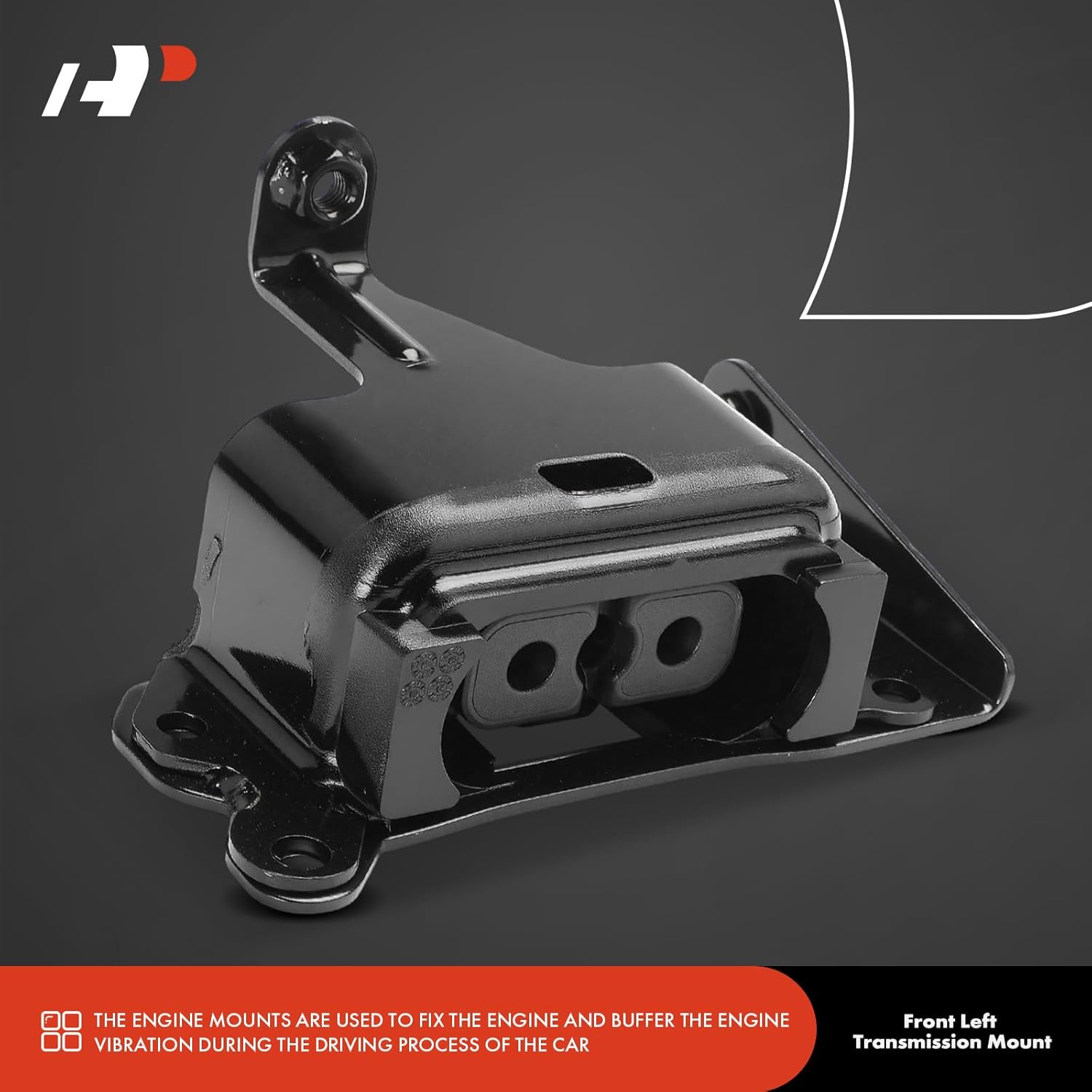 A-Premium Transmission Mount Compatible with Chrysler PT Cruiser 2003-2006, PT Cruiser 2007-2008 Convertible, 2.4L, Turbocharged, Manual Transmission