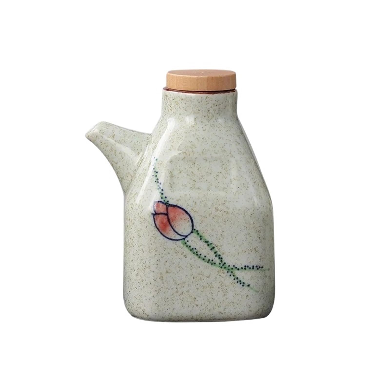QAUUCP Ceramic Olive Oil Dispenser Bottle Sauce Ceramic Vinegar Dispenser Soy Cooking Oil Mini Olive and Bottle(Color2)