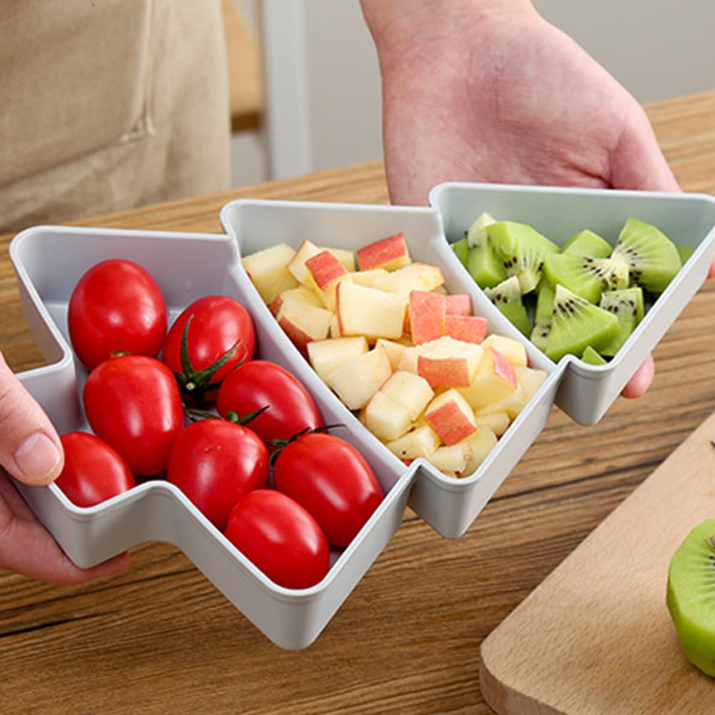 DOITOOL 2Pcs Snack Appetizer Trays Christmas Tree Shape Dessert Serving Dishes Snack Platter Christmas Serving Tray Fruit Cheese Dessert Tray Plate for Holiday Party - Image 3