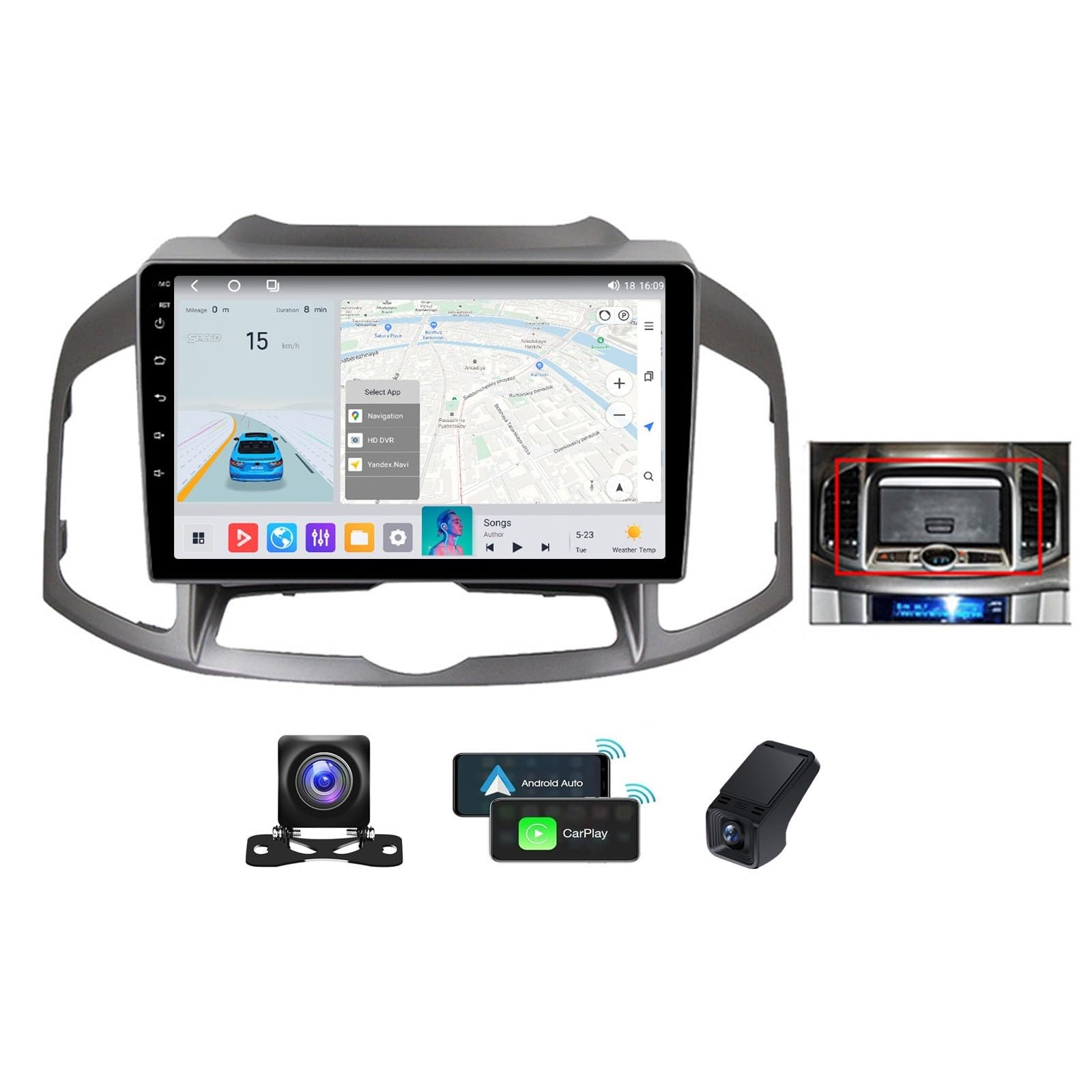 Android 15 9.5 Pollici 2 Din Autoradio per Chevrolet Captiva 1 2011-2016