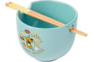 Scooby Snacks Ceramic Ramen Noodle Rice Bowl with Chopsticks