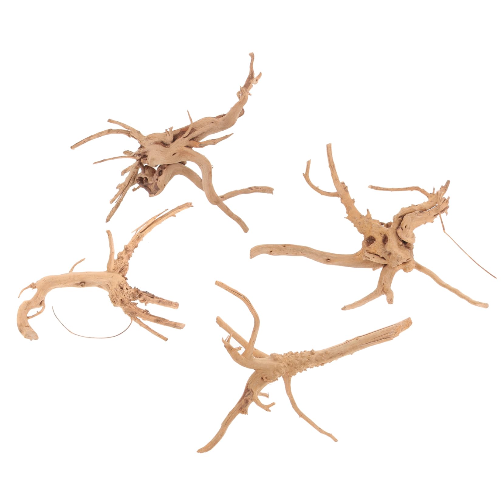 Bois Naturel pour Aquarium : 4 Décorations Uniques pour Terrarium et Poissons