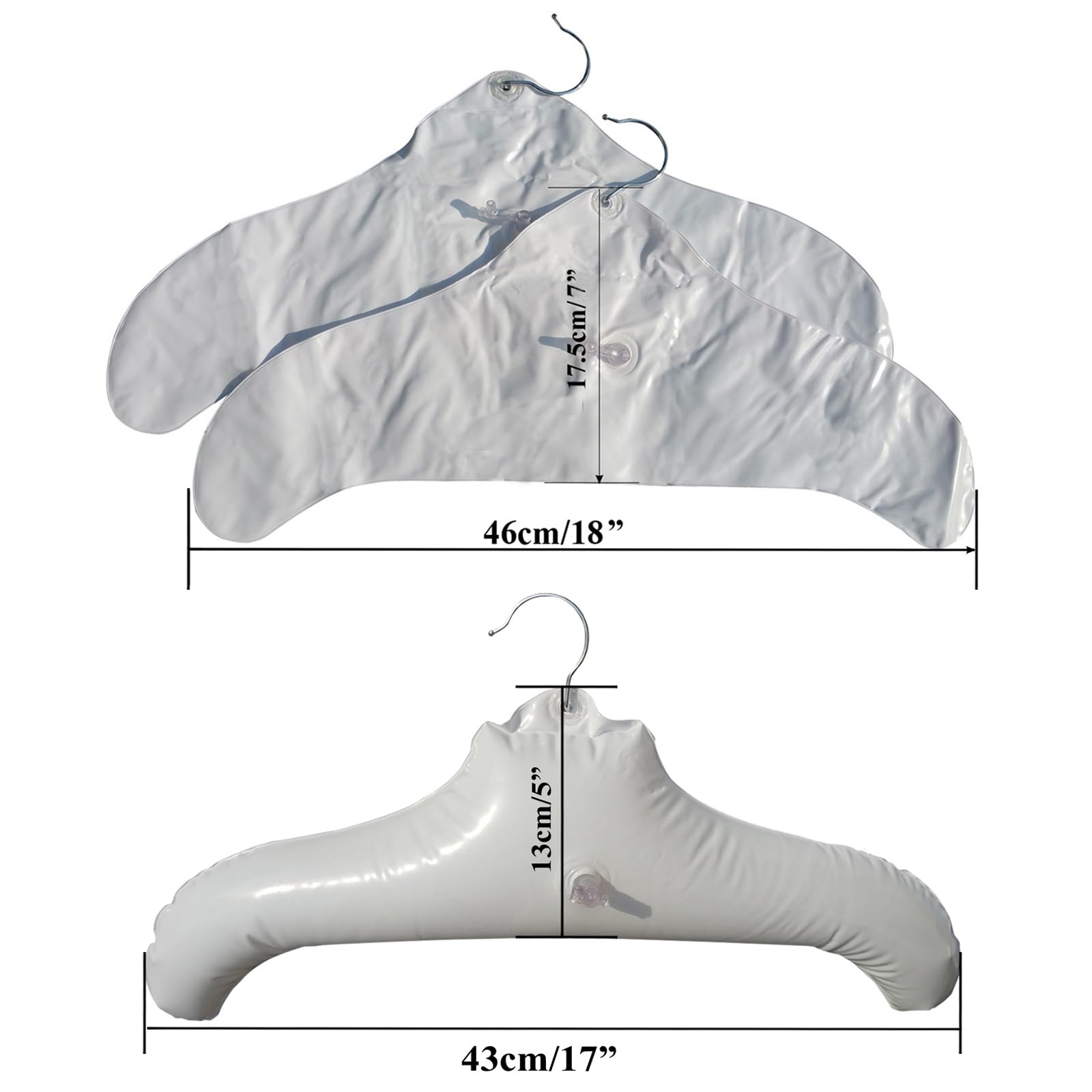 Condello Casa Aufblasbare Kleiderbügel - 4er Set Weiß