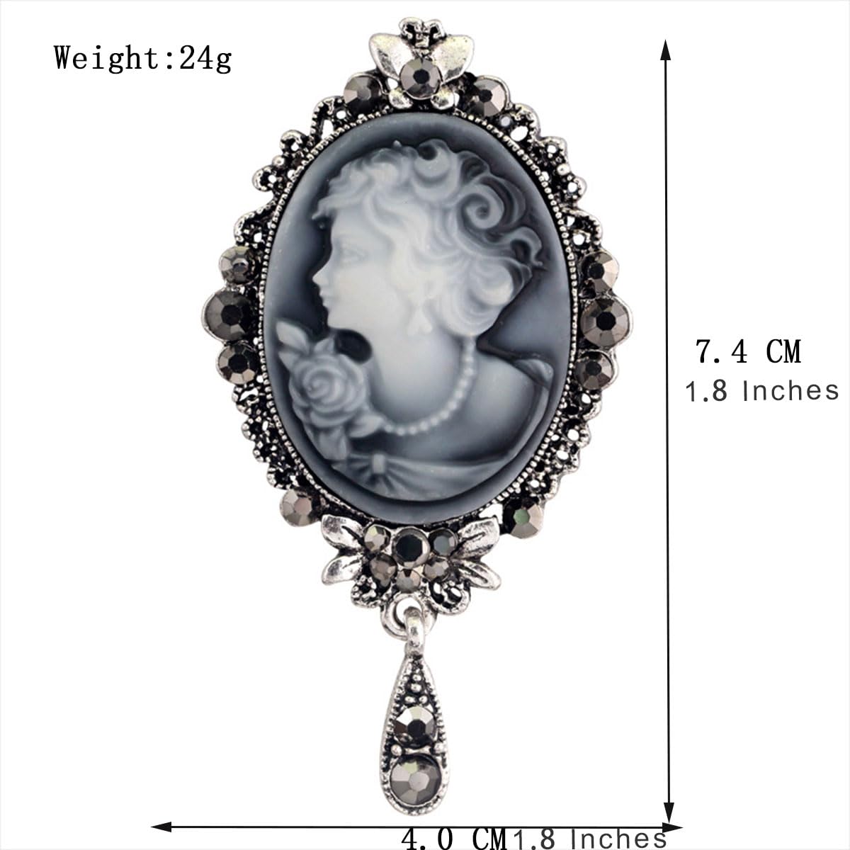 FAIRYGATE Gold Pin for Dress Brooch Crystal Pins Badge Enamel Lapel Brooches for Women Jewelry Decoration for Birthday Dating Party Anniversary UC31 — view 2
