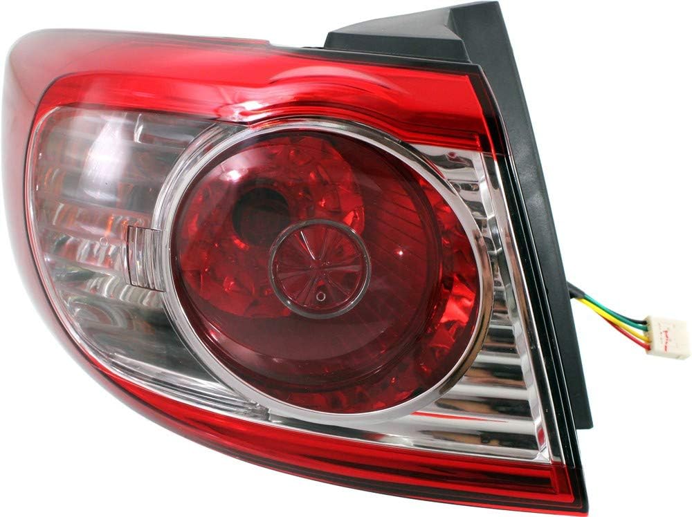 Evan-Fischer EVA1567204963 Tail Light Lamp Driver Left LH Side, Outer OE Design Clear and Red Lens Replaces Partslink Number HY2804117