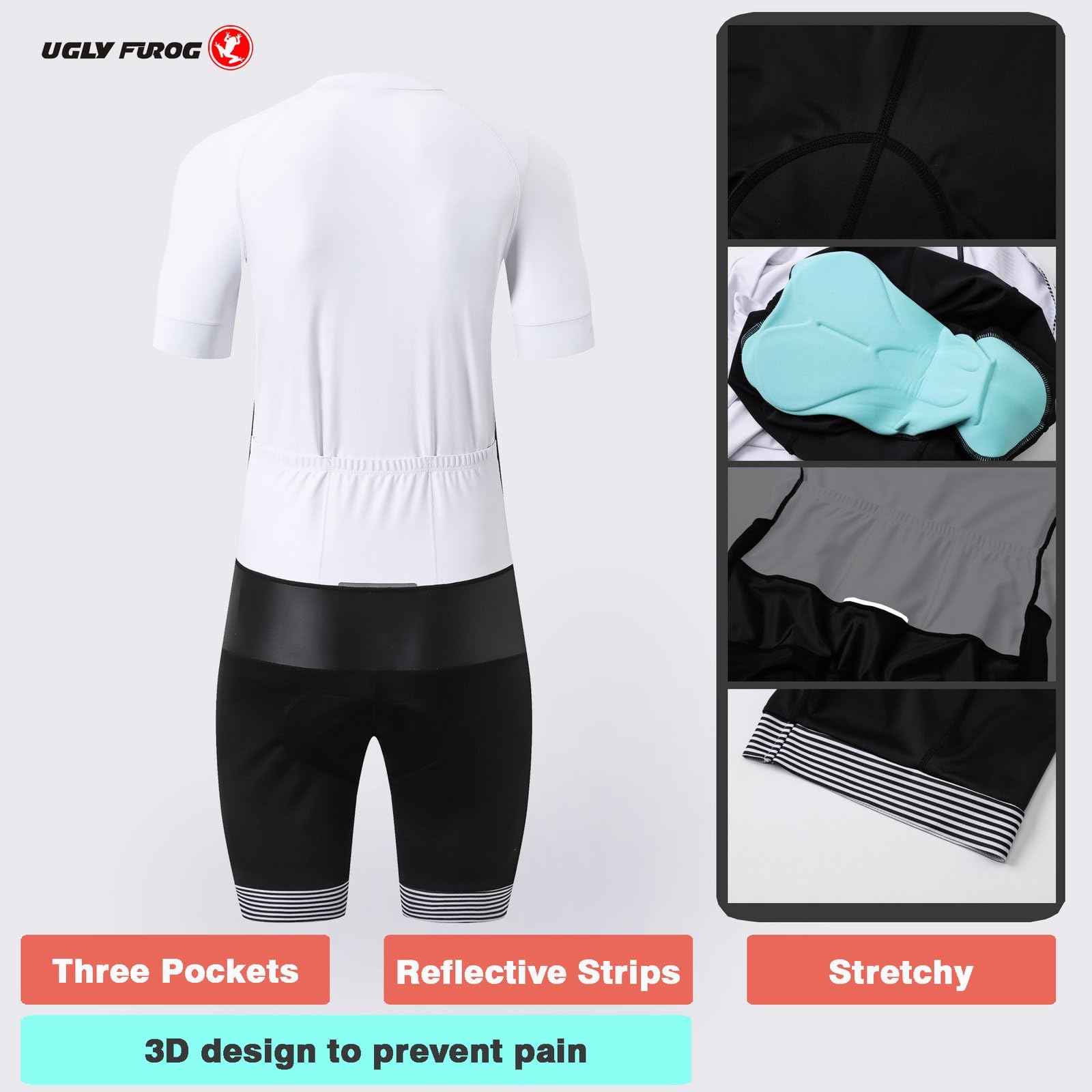 UGLY FROG Uomo PRO Trisuit Corzo Triathlonanzug für Ironman, Tuta da Triathlon Corzo Trisuit