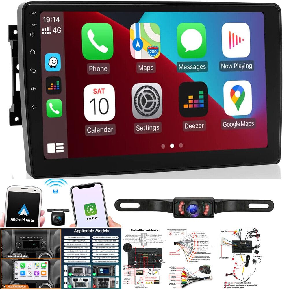 Amazon.com: Vorally Android 13 GPS Carplay Car Stereo Radio