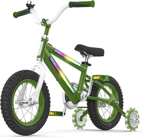 Miniatura 2 de Bicicleta Infantil Jetson Light Rider con Luces LED Unisex, Marco Iluminado con 3 Modos de Luz Diferentes Neumático verde de 12 pulgadas,Neumático