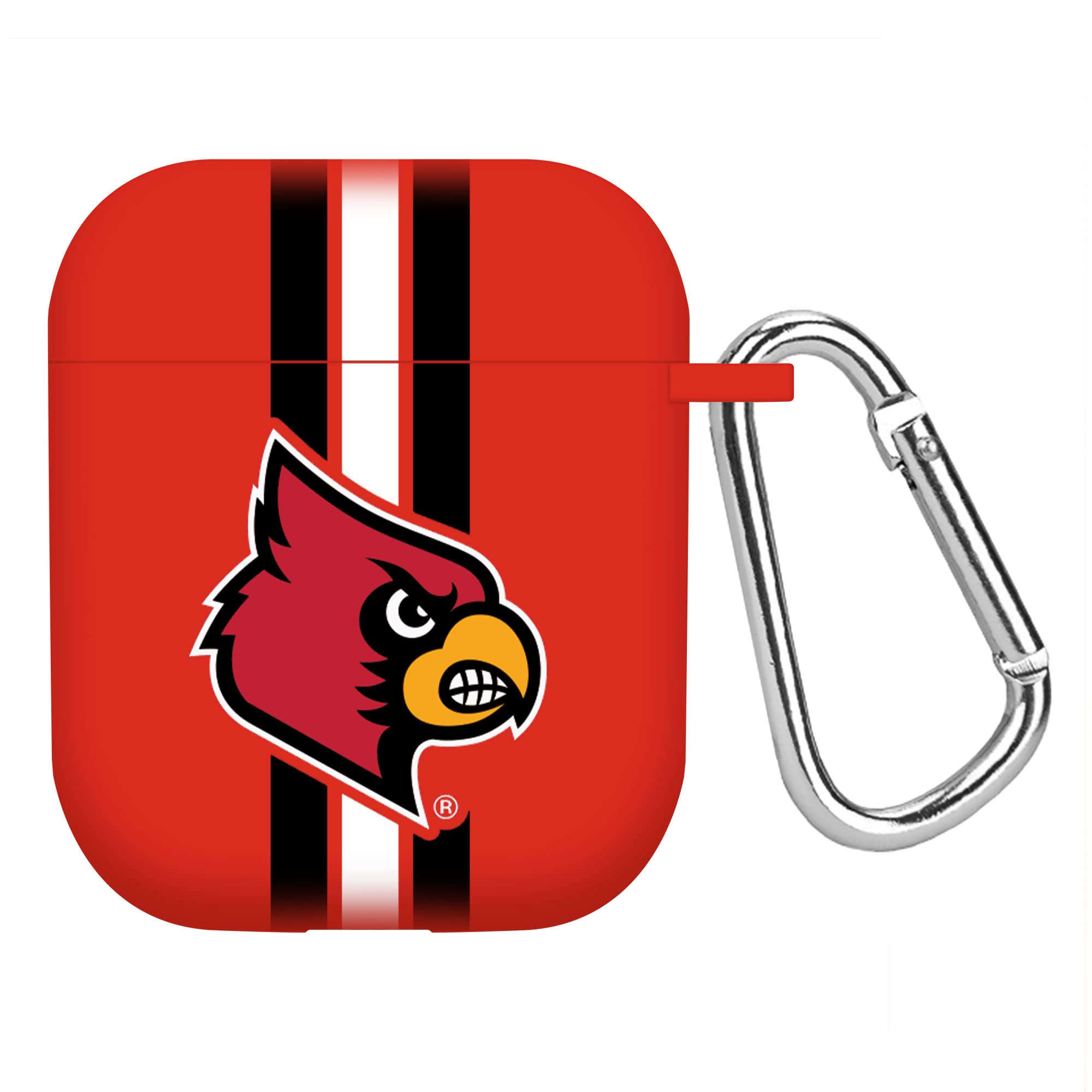 AFFINITY BANDS Louisville Cardinals HD Case Cover Compatible with Apple AirPods Gen 1 & 2 (Stripes)