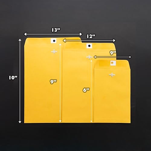 Miniatura 7 de BAZIC - Sobres de cierre de 6 x 9 pulgadas, cierre de ojal con sello engomado, sobres de papel kraft marrón para catálogo de correo para el hogar,