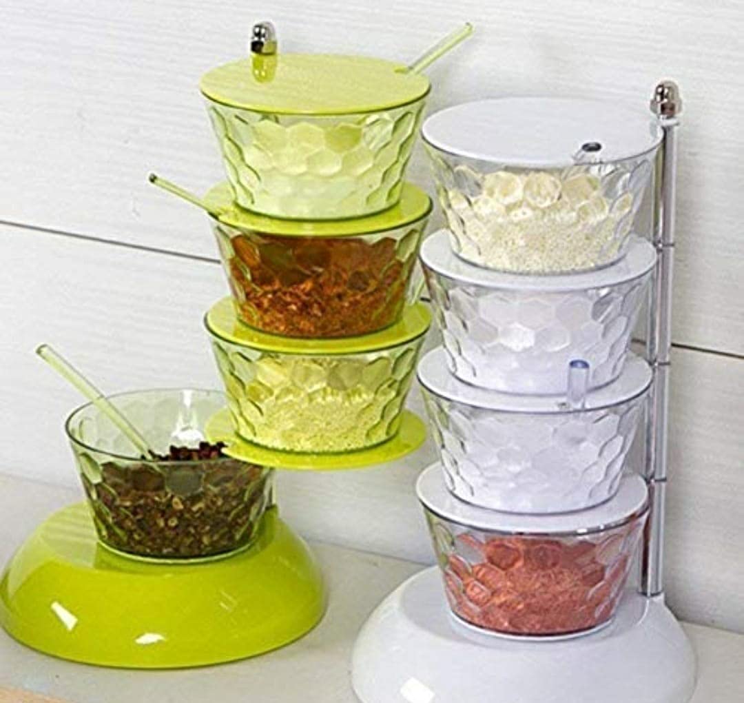 Buy kundra 360° Rotating ABS Plastic Pickle Tower Spice Rack Aachar