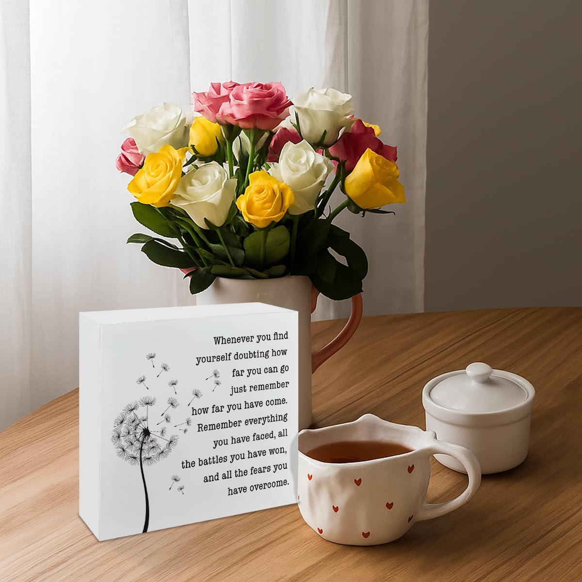 Inspirational Quote Wooden Box Sign, Inspirational Quotes Gifts, Whenever You Find Yourself... Wood Plaques Desk Décor, Motivational Box Wood Sign, Graduation Decor Gift, Therapist Gifts