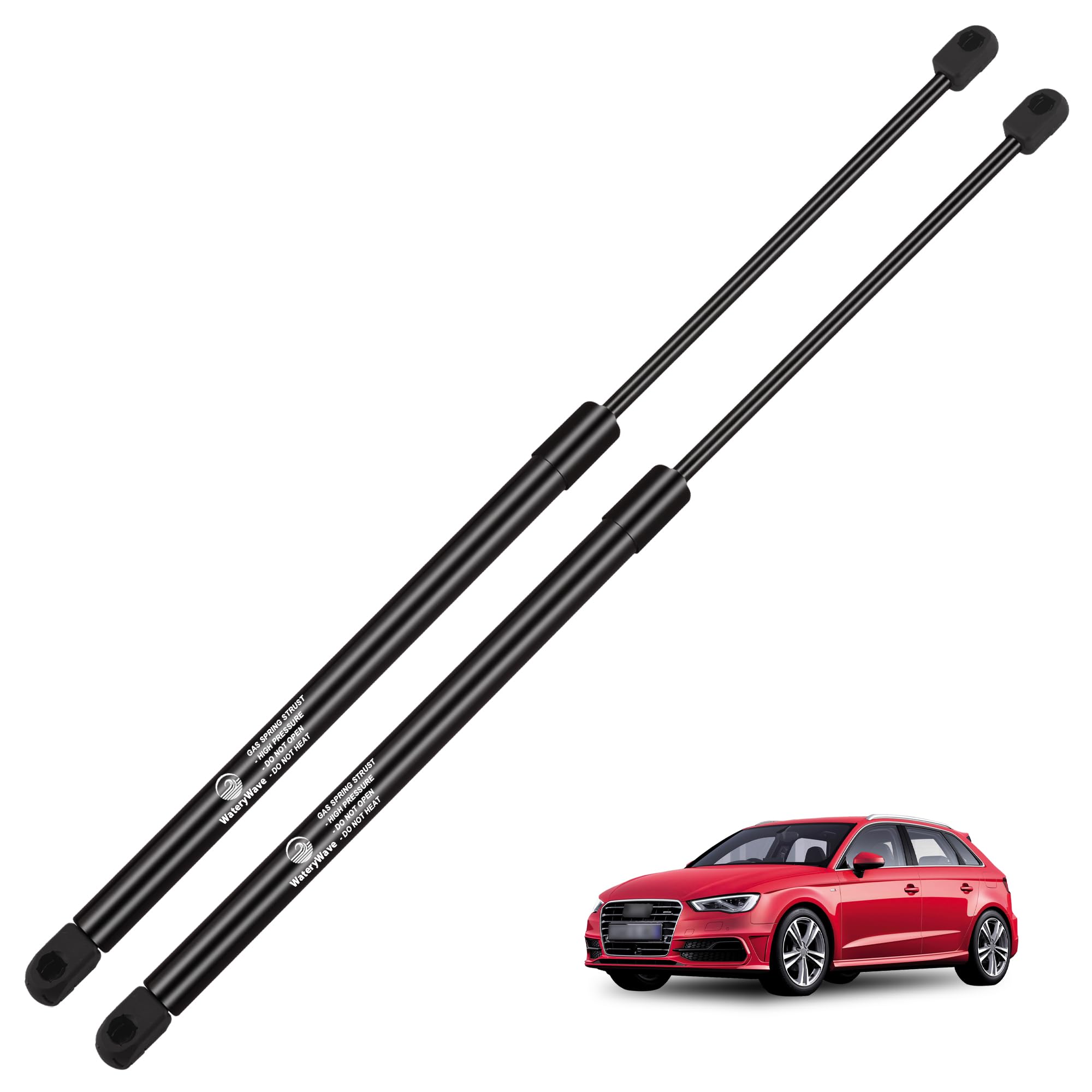 2 x podnośnik samochodowy do bagażnika 2004-2013 Audi A3 8PA Sportback Hatchback hydrauliczny bagażnik 415N 530 mm, czarny cylinder gazowy, wymiana klapy tylnej klapy #88P4827552B