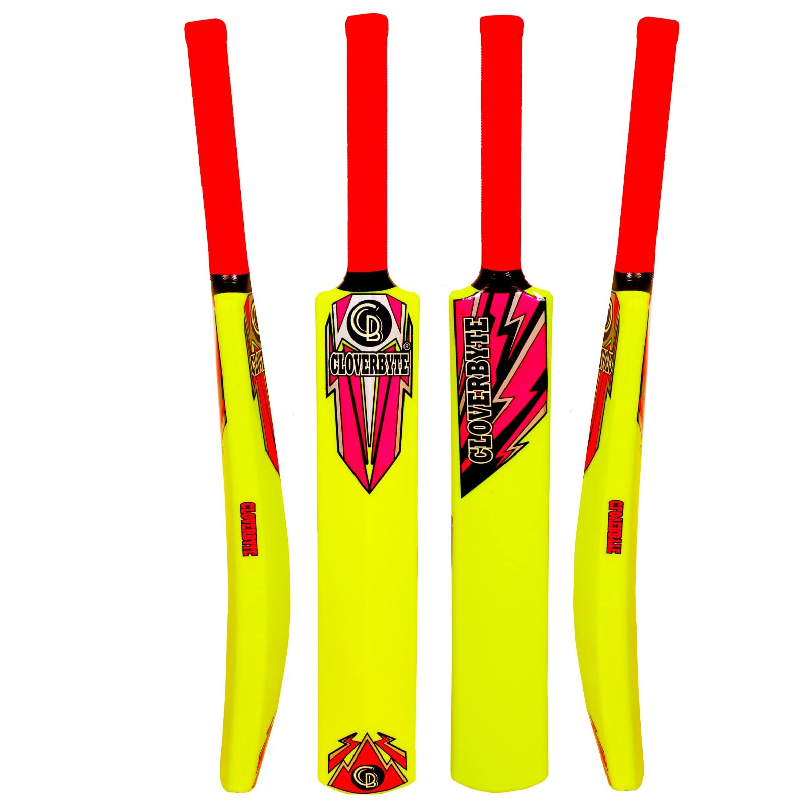 CLOVERBYTE Neon Green 5 No. Size Cricket Bat for Children Age Group 8-15 Years PVC/Plastic Cricket Bat