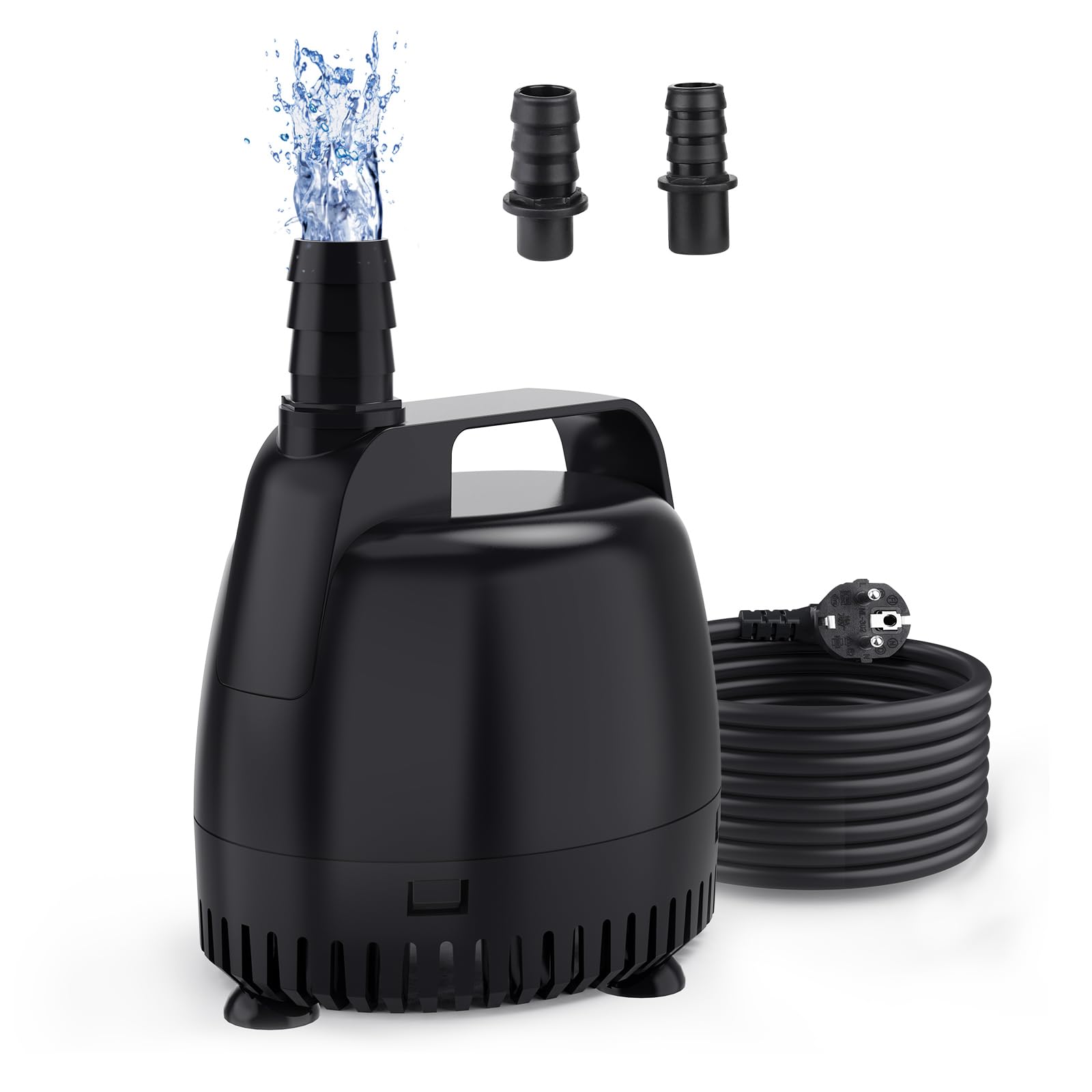 hygger Pompes à Eau pour Aquarium,1000L/H Aquarium Pompe à Eau Submersible for Fountain Pond Hydroponic Statuary Waterfall,18W Aquarium Water Pump avec 2 Buses