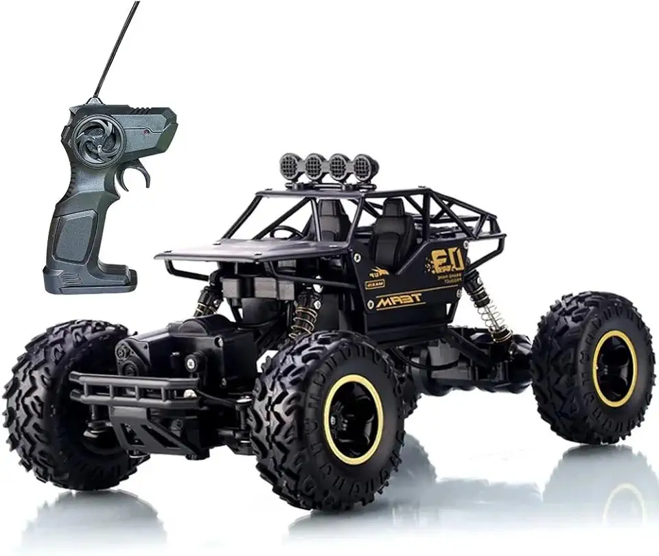 Carrinho De Controle Remoto 4x4 Monster Truck Rock Crawler 4WD Hight Speed Brush Off-Road Truggy + Bateria Extra