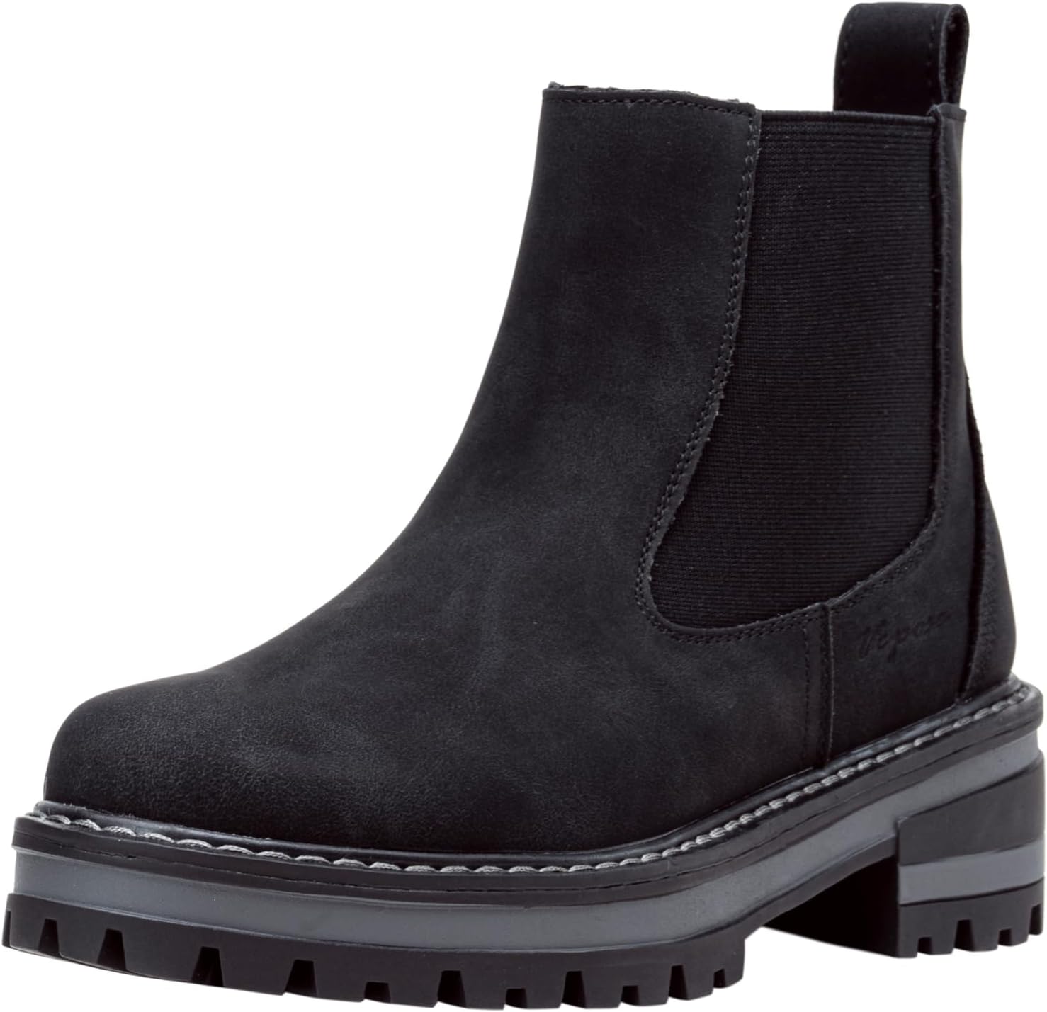 Lug Sole Boots-9608-black