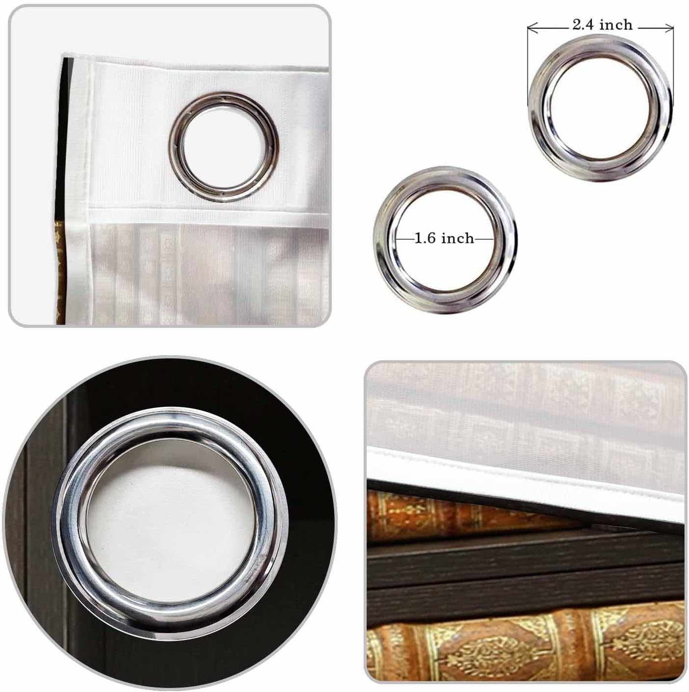 Bookshelf Door Curtain Vintage Bookcase Book 1 Panel 42" W X 80" L Door Drape Window Coverfor Kitchen Restaurant Bedroom Living Room