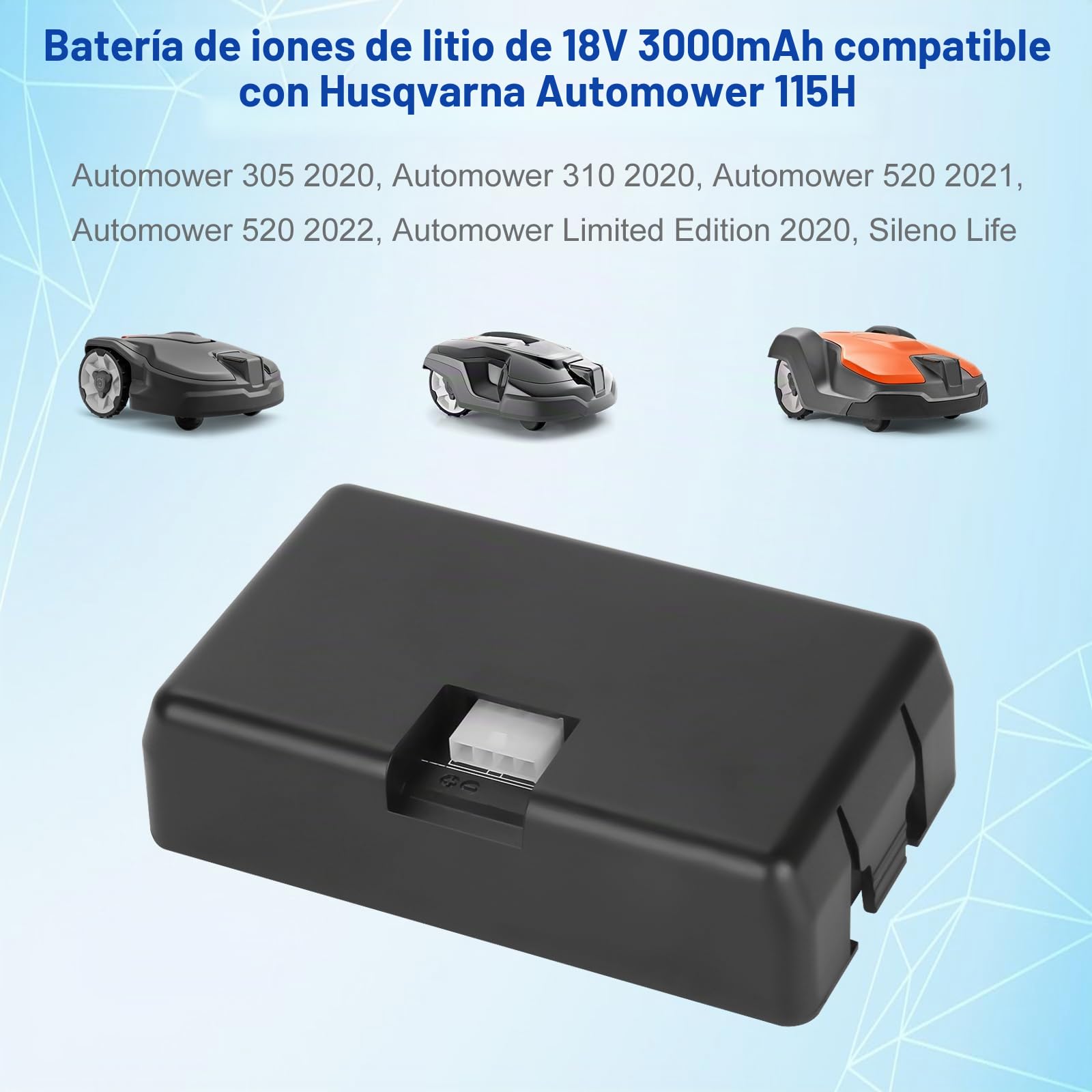 Shentec Batería para Husqvarna Automower 18V 115H, Automower 305 2020, Automower 310 2020, Automower 520 2021, Automower 520 2022, Automower Limited Edition 2020, Sileno Life