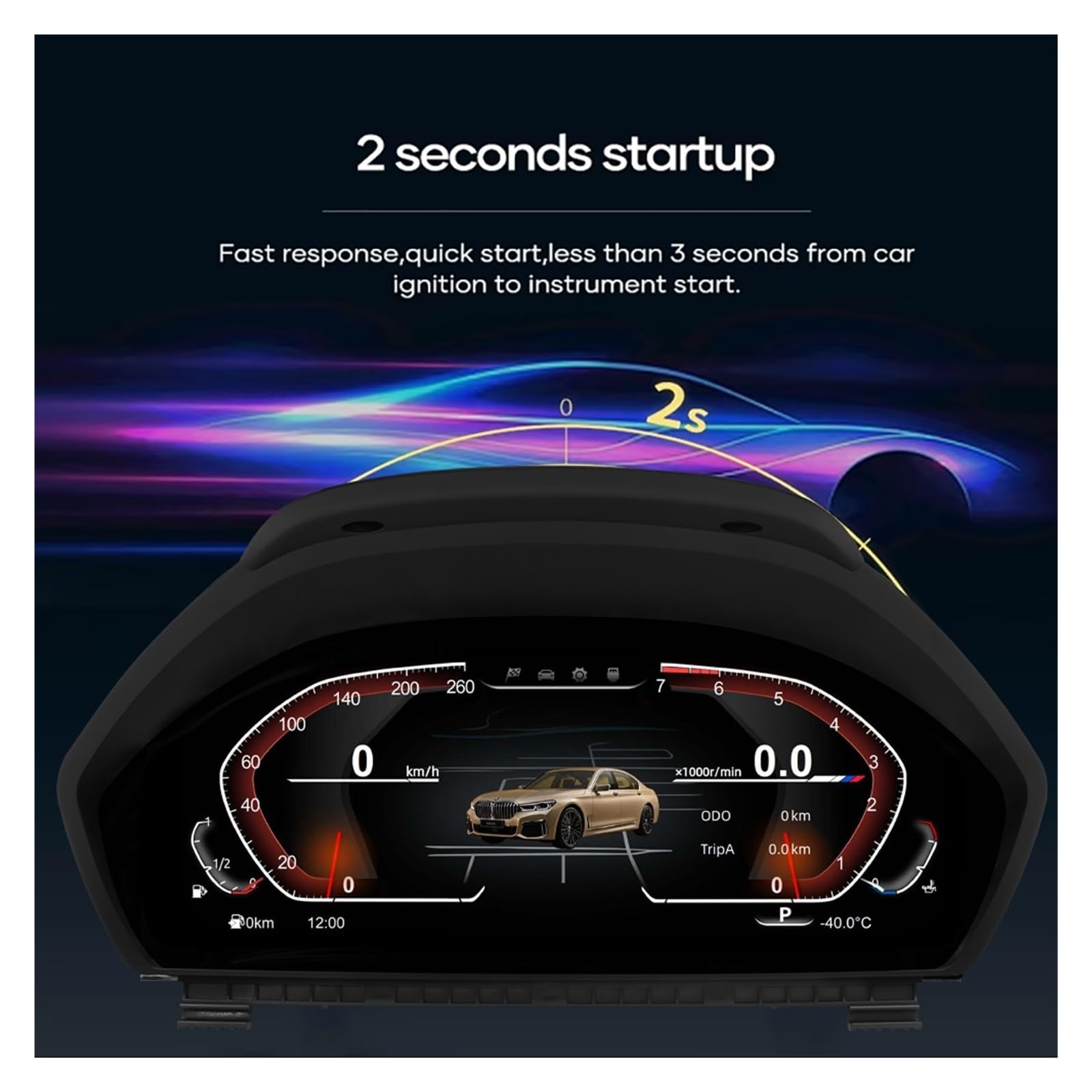 12,3 pollici compatibile con BMW F30 F31 GT-F34 F32 F33 F36 2013-2020 Cruscotto digitale Tachimetro LCD Cluster Pannello strumenti