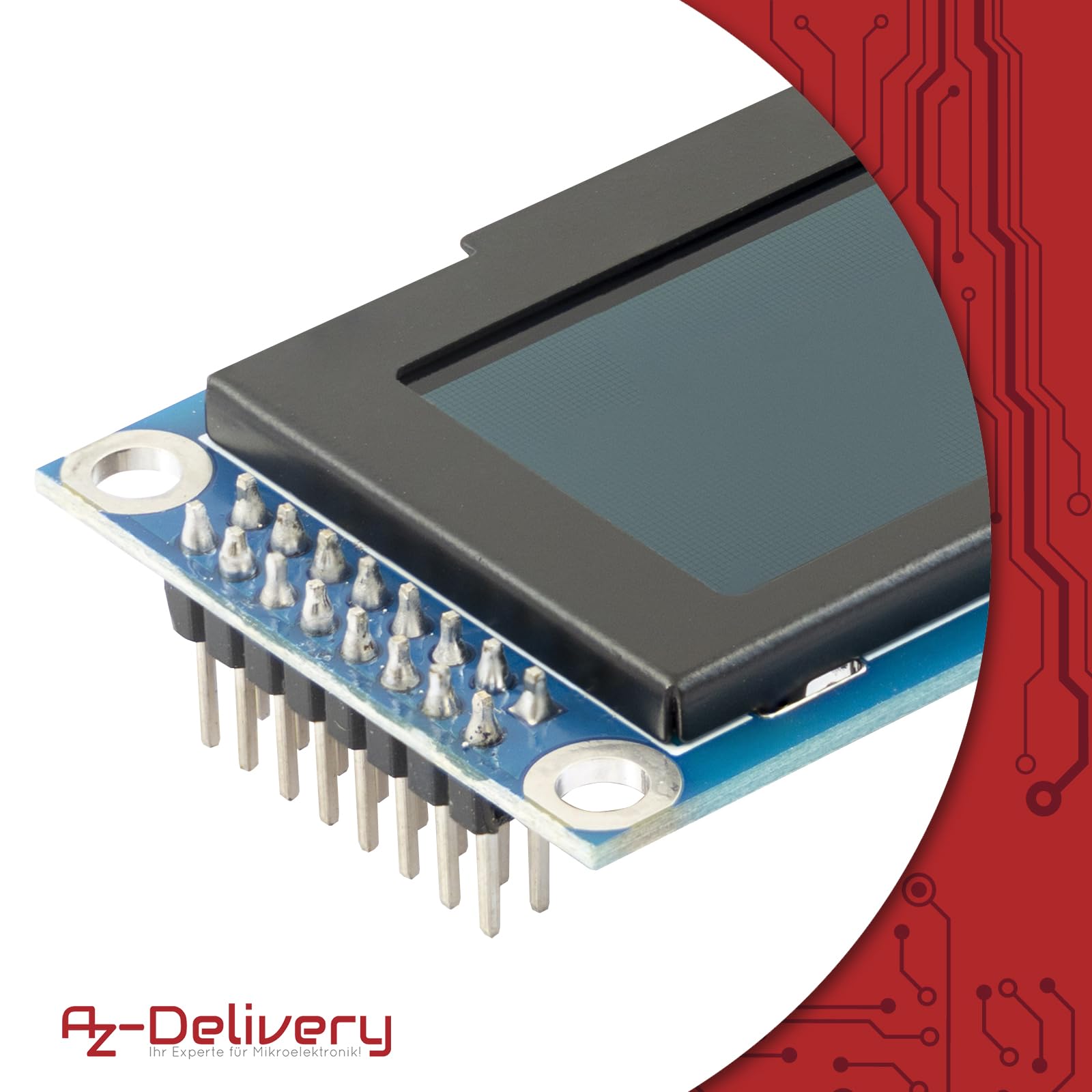 AZDelivery Wyświetlacz OLED 3,12" 256 x 64 z kontrolerem SSD1322, obsługa SPI, kompatybilny z ESP32S3, Arduino Giga i SSH1106, niebieski