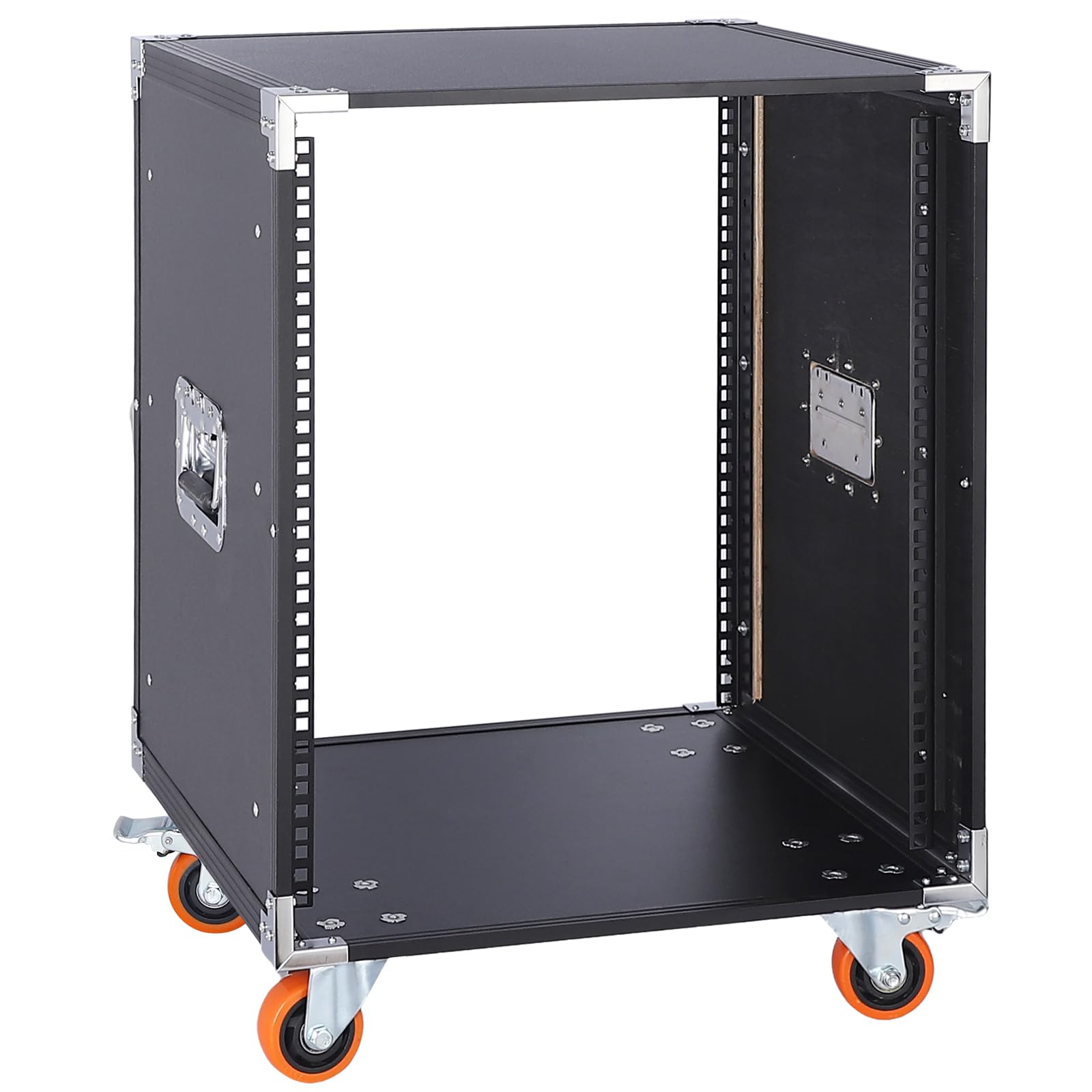 Movable AV Gear Rack 12U 19in Mobile Floor Standing Network Device Storage Cabinet Stand - Audio Stereo Studio DJ Equipment Rack Server IT Data Devices Storage Cabinet with Castors