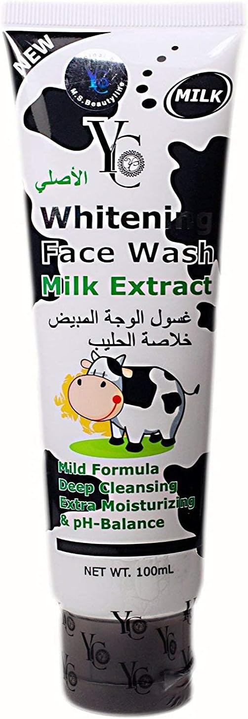 YC Whitening Face Wash with Milk Extract - 100 ML Deep Cleansing Extra Moisturizing