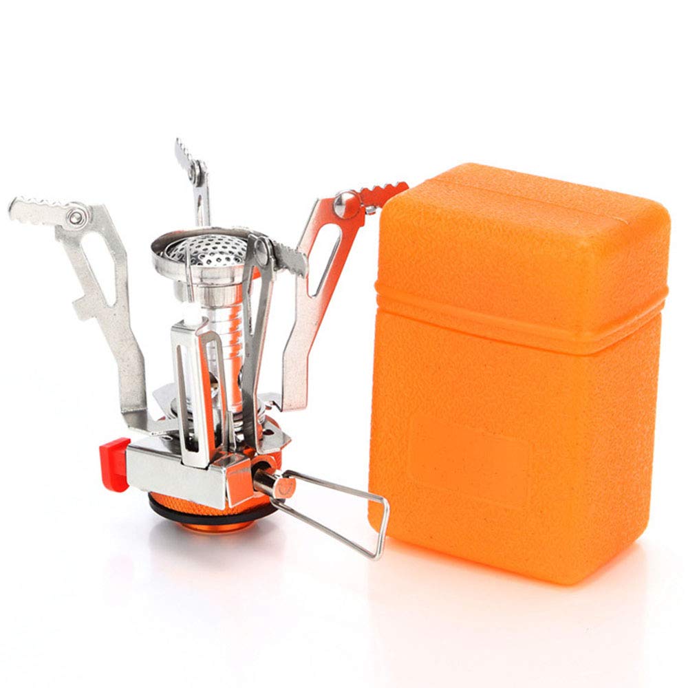 AOTU Portable Mini Camping Stoves Backpacking Stove with Piezo Ignition Miniature Portable Picnic Camping Stove for Outdoor Camping Hiking Cooking(0.25 lb Portable Ultralight Burner)