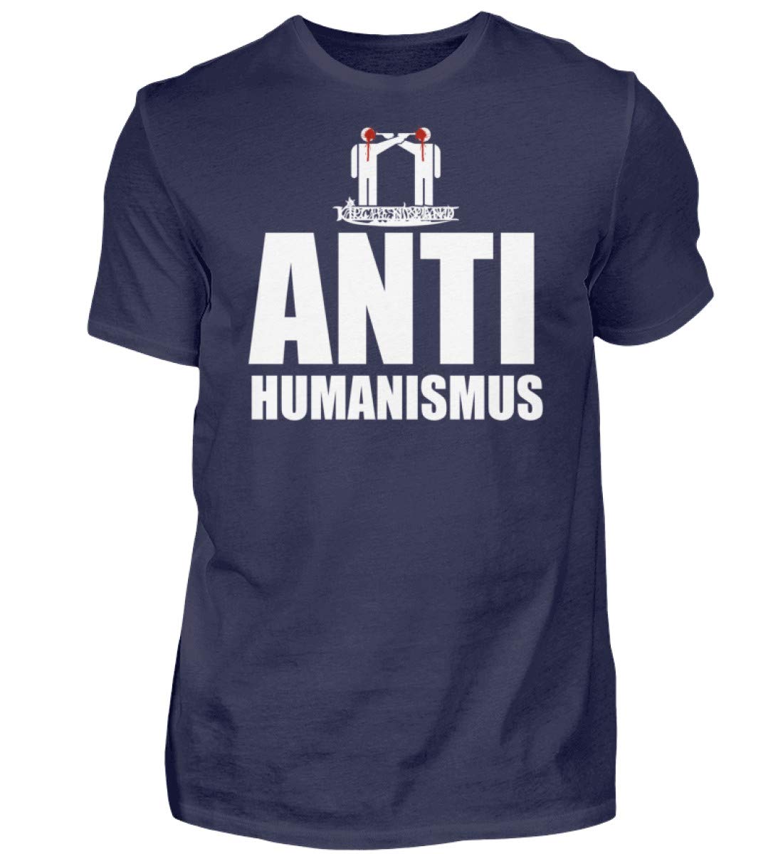 T-shirt anti-humanisme homme bleu XXXXL pour vos sorties urbaines - 3