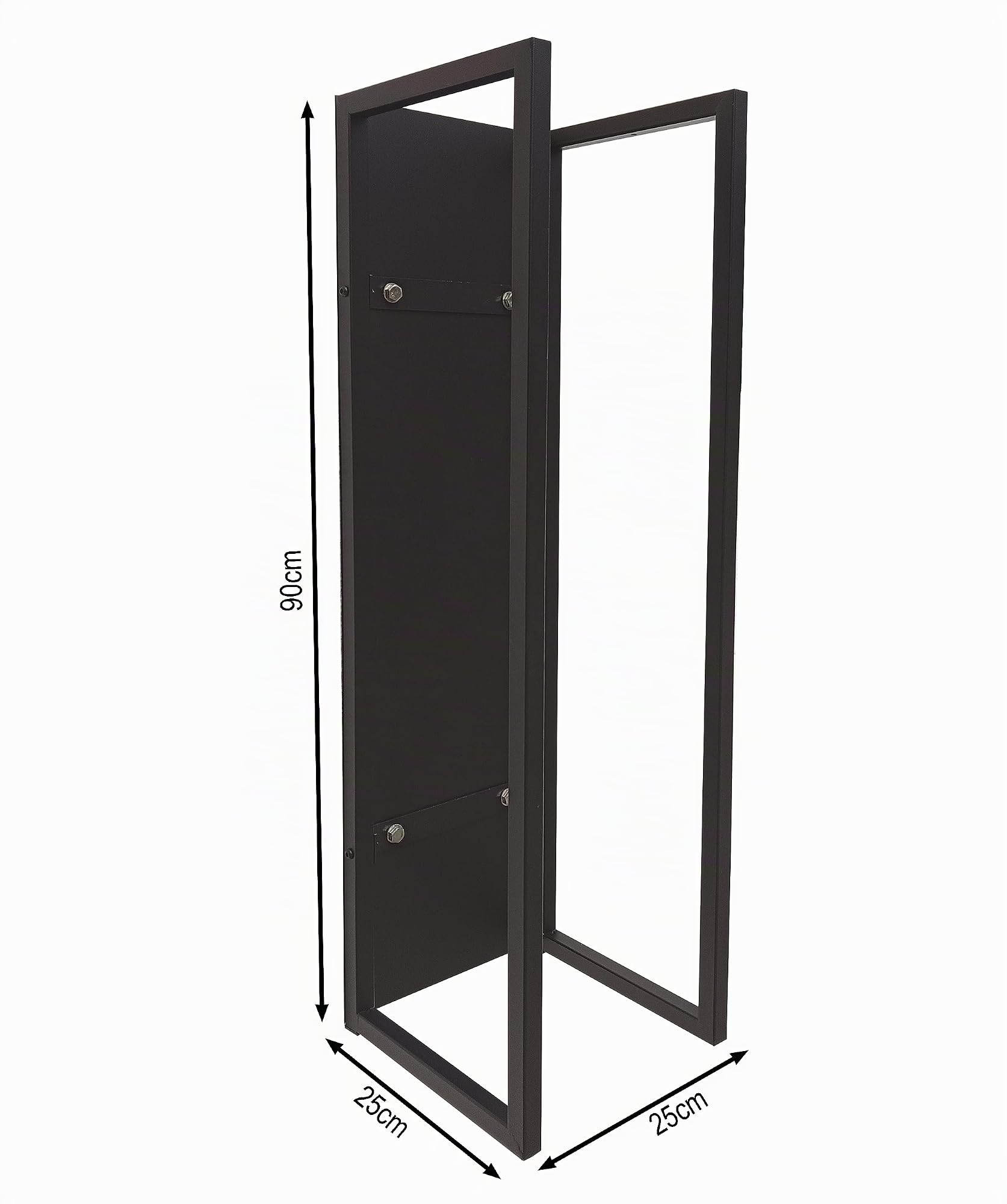 QUICK STAR Metall Kaminholzregal 25 x 25 x 90 cm Wandregal Kaminholzlager