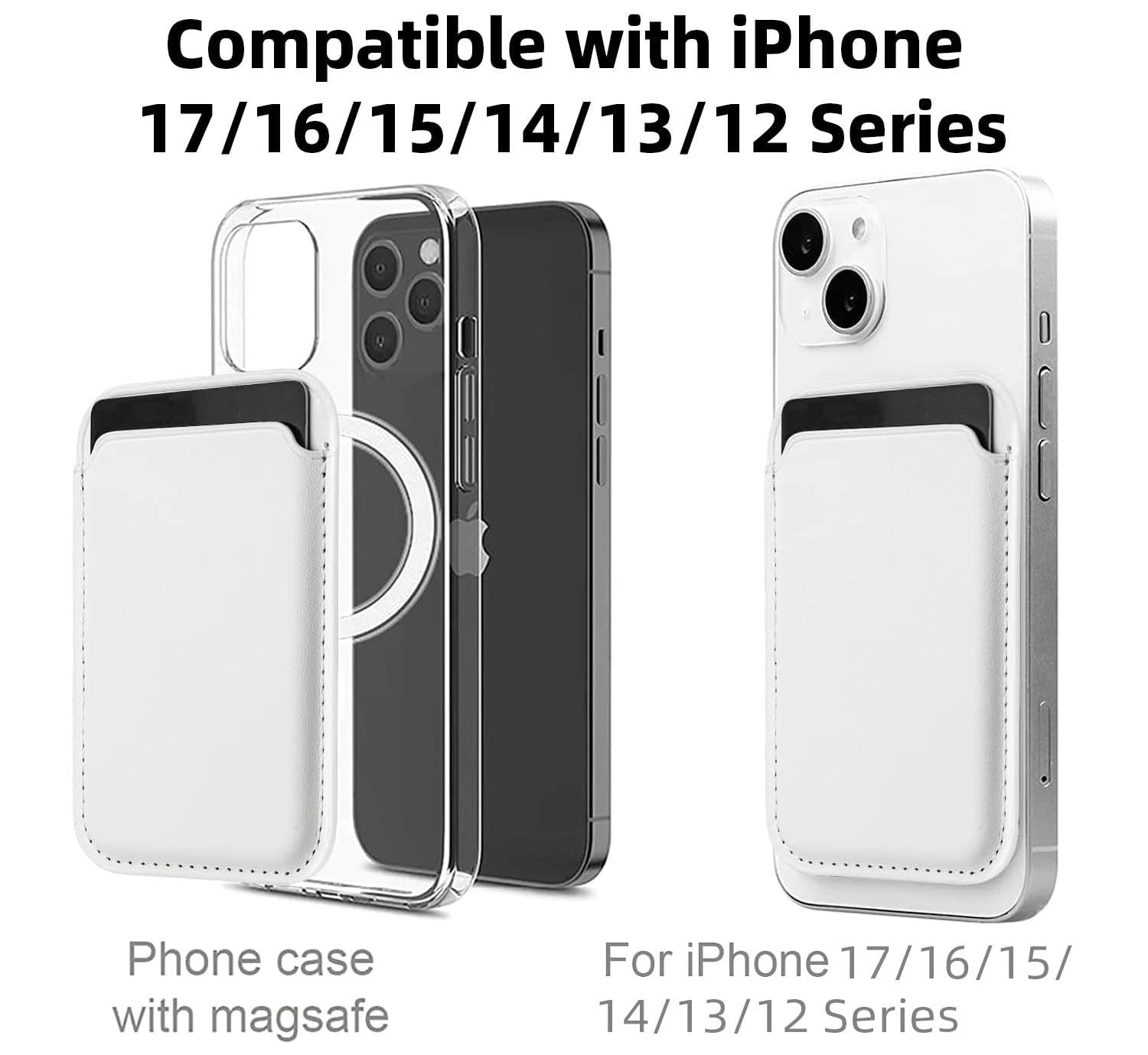 WALLFID Porta Carte Magnetico in Pelle Compatibile con MagSafe per iPhone 17,16,15,14,13 e 12 – Sottile,Compatto e Sicuro, fino a 3 Carte con Protezione RFID