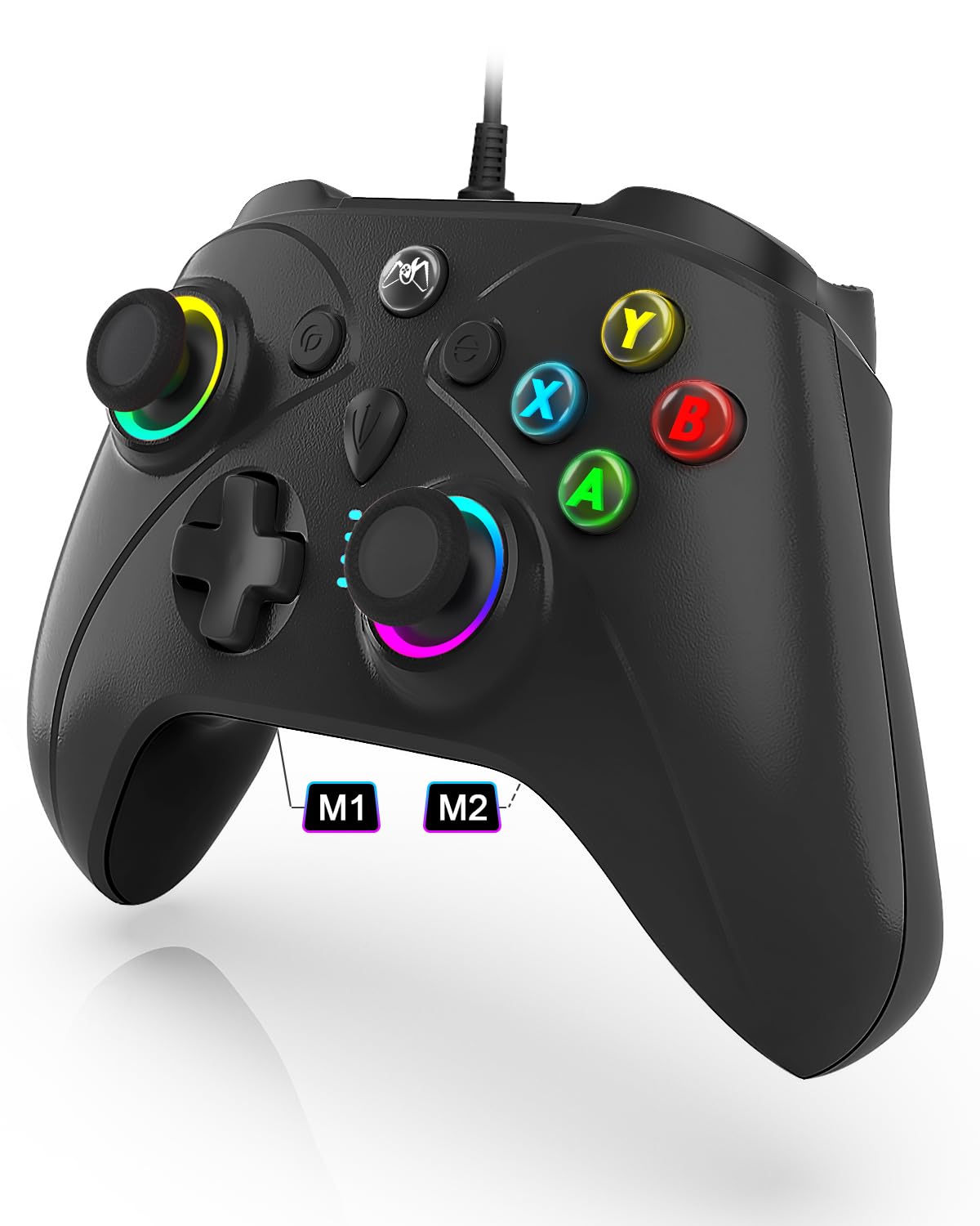 UGAME Wired Controller for Xbox Series X|S, Black Gamepad works with Xbox One/PS4/Switch/PC with RGB Lighting, Turbo, Back Paddles UGAME Wired Controller for Xbox Series X|S, Black Gamepad works with Xbox One/PS4/Switch/PC with RGB Lighting, Turbo, Back Paddles