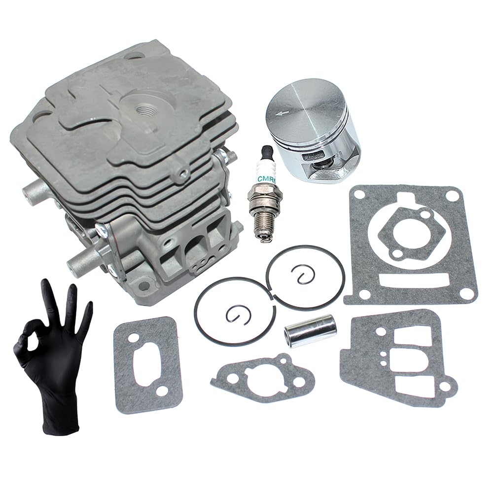 Kit de pistón de cilindro para Stihl FR410C-E FS260 FS260C-E FS260C-EZ FS260R FS260RC-E FS261 FS261C-E FS261C-EZ FS410 FS410C-E FS410C-EM FS410K FS411C-EM FS411C-EM EML SP45 2 unidades