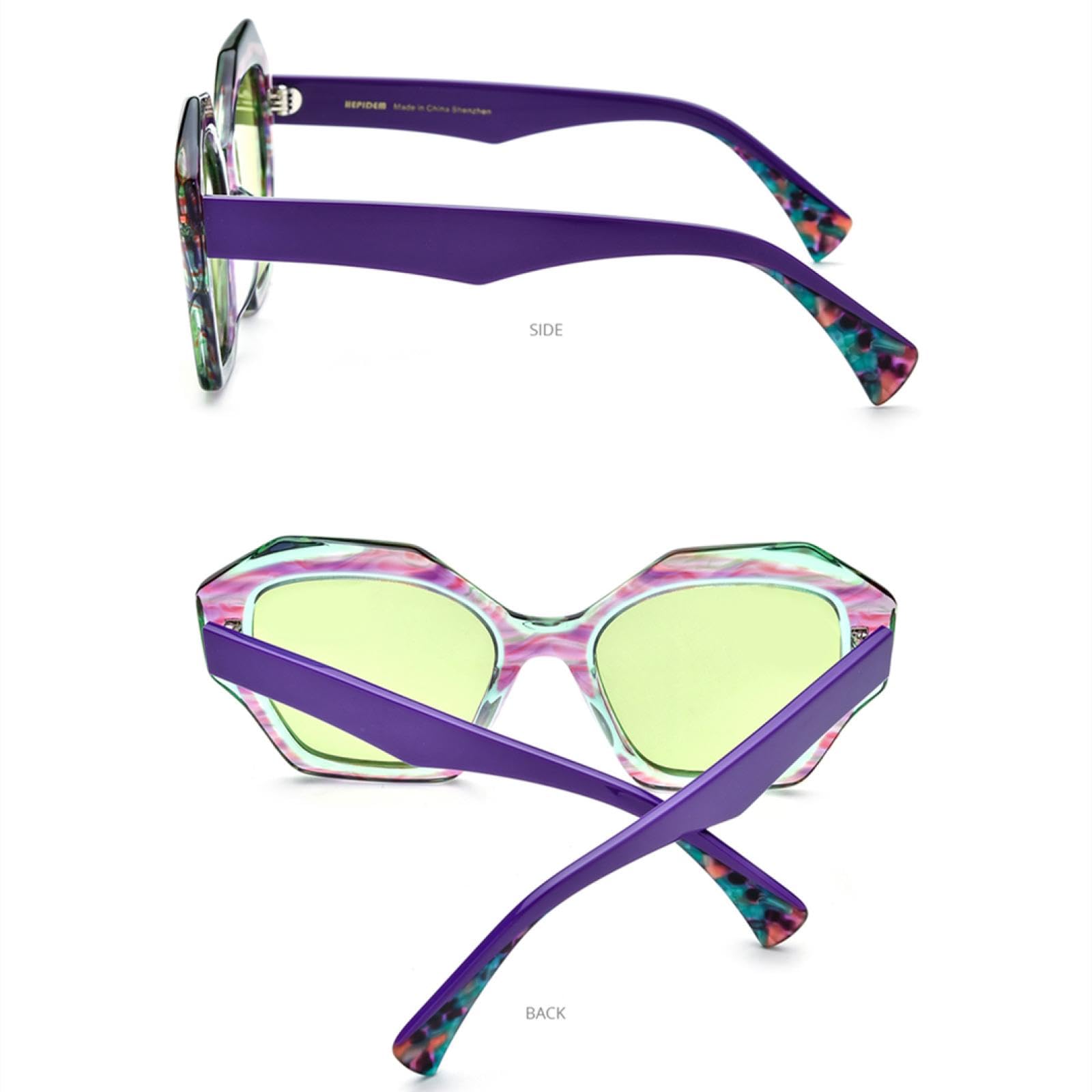 Gafas de sol polarizadas de acetato para mujer, gruesas, de gran tamaño