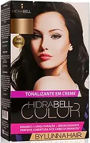 Hidrabell Tonalizante Capilar Sem Amônia 2.8 Preto Azulado 40g - Tom Azulado | Matização Suave | Brilho Intenso | Sem Danificar