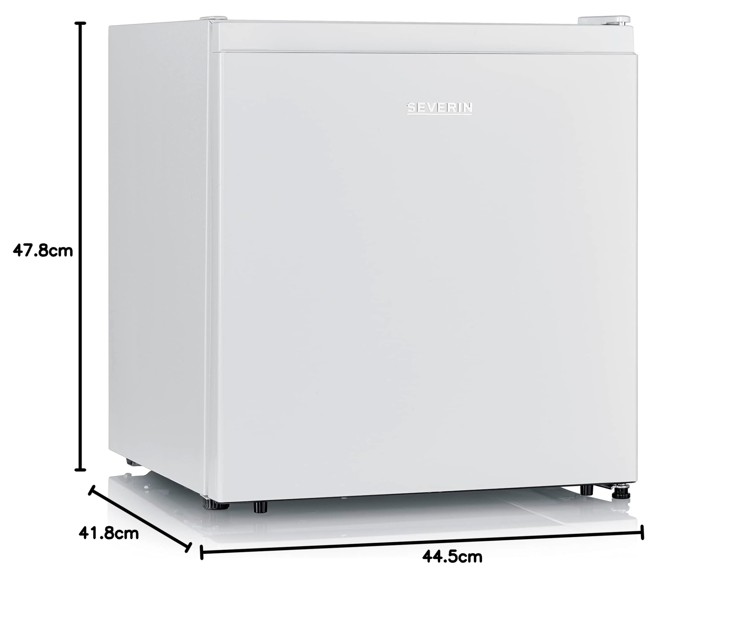 SEVERIN Mini nevera con compartimento de baja temperatura, nevera pequeña con estante intermedio, mini frigorífico de bajo consumo para hogares pequeños, 45 litros, blanco, KB 8877