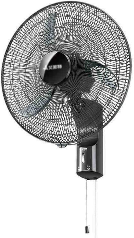 Ventilador eléctrico Ventilador de Pared, Ventilador Industrial Mecánico, Aspas de Ventilador AS, Volumen de Aire de 3 Velocidades, Ventilador de Bocina con Cabezal Sacudidor, para Comedor, Sala de Es