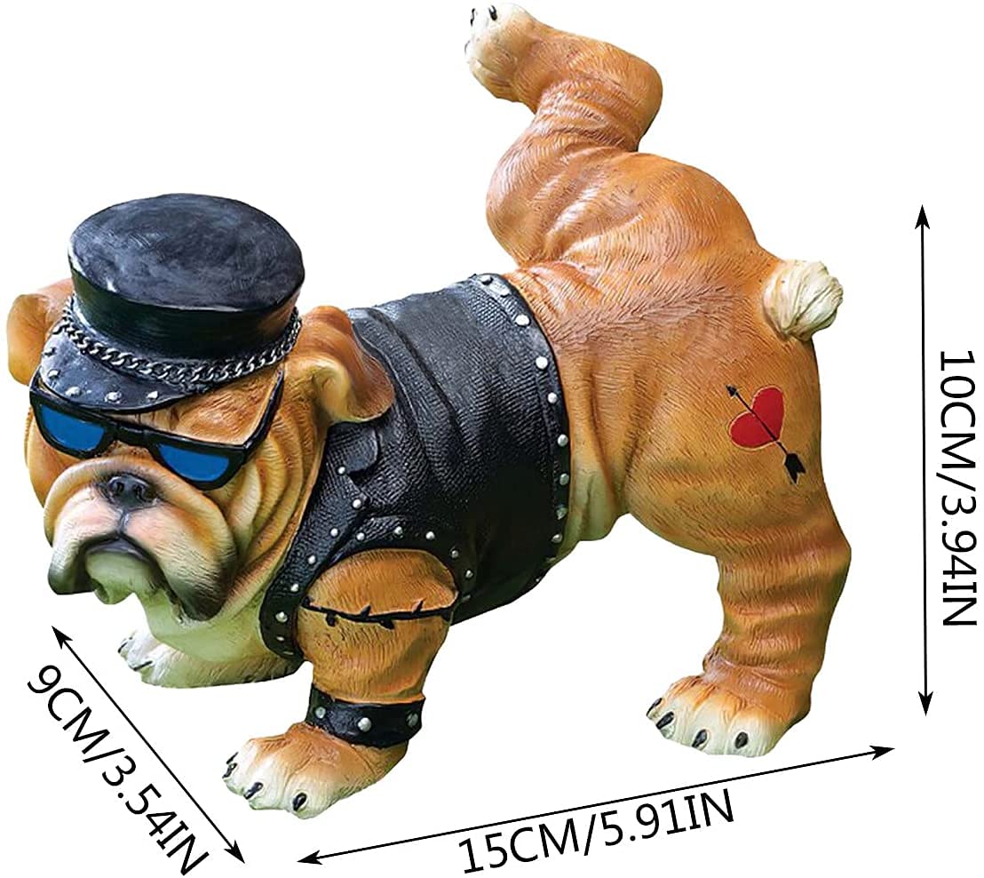 Amazon.com: SHHD Tough Guy Rider Funny Bull Dog - Creative Peeing