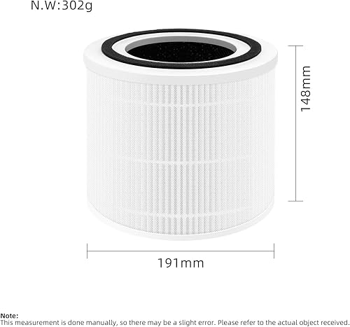Miniatura 5 de Cartucho de repuesto compatible con purificadores de aire LEVOIT Core 300 300S 300-P 300-RF, carburador activado de alta eficiencia 3 en 1 (1 unidad)