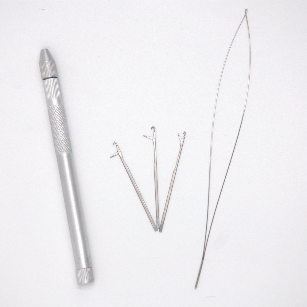 Stainless Needle Crochet Pulling Hook Loop Bead Device for Hair Extensions