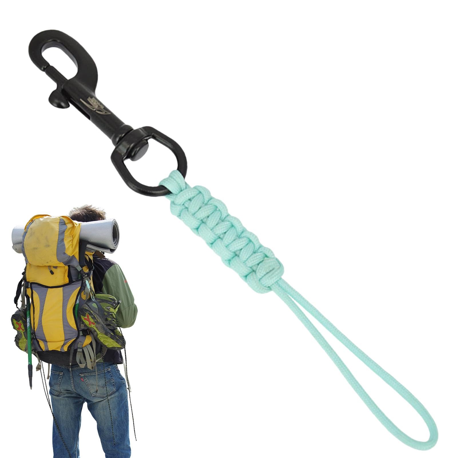 Longe De Sécurité Pour Plongée - Corde Anti-perte Avec Mousqueton Pivotant - Acier Inoxydable Et Nylon